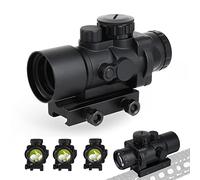 ToopMount Tactical Rifle Scope 3X30mm Red ou Green Reticule Red Dot Sight Tactique Optical Sight Rifle Rifle avec 20mm Weaver/Picatinny Rail Mount pour Les activités de Plein air