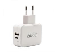 Tooq Cargador De Pared Doble Usb-C+ Usb A
