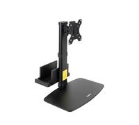 TOOQ DB1128TN-B - Support de Bureau pour écrans 17"-27" avec Support intégré pour unité Centrale légère