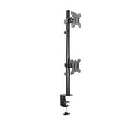 TOOQ DB1233TNV-B - Support de Bureau, Pivotant et Inclinable, Vertical, pour 2 Écrans 13”-32”