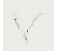 TooQ Support de bureau double-écran DB1434TNR-W – 2 écrans 13–34" (10 kg max) – Blanc