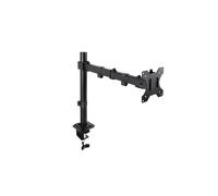 TooQ DB1801TN-B Support Bureau Écran Plat 17-32" (43-81cm) VESA 75x75/100x100mm, Pince/Boulon, Inclinaison +/-45°, Rotation 180°, Charge 8kg, Noir