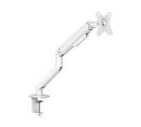 Tooq DB4032TNR-W - Support de Table pivotant et inclinable pour écrans de 17" à 32", Un Bras, réglable et Variable avec mécanisme à Ressort, Blanc