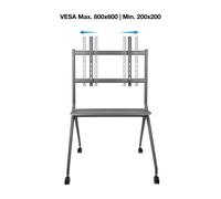 TooQ Support de sol iSTAND FS20205M-B avec roulettes pour écrans de 50 à 86 pouces Gris