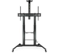 TOOQ FS20400HM-B - Support au sol avec roues "Zeus", avec réglage de la hauteur par manivelle, pour écrans 60"-100", noir