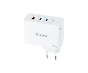 Tooq Gan Chargeur Mural 2Xusb-C/Pd +Usb-A/Qc 100W, Blanc