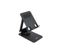TooQ Support pour téléphone/tablette PH-Hermes-Halley – Réglable, Pliable, Rotation 360° – Noir