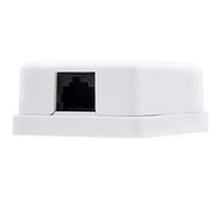 TooQ NanoCable 10.21.1001 - Rosette de Surface RJ45 avec 1 Prise Cat.5E UTP, Blanc Blanc G