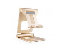 TooQ Support de bureau PH-KEOPS-Alba – réglable pour téléphone/tablette jusqu'à 10" Or