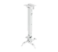 TooQ PJ2012T-W - Support inclinable et réglable de Plafond pour projecteur, Blanc