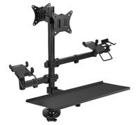 TooQ Support de table pour TPV/Imprimante/Écrans de 17" à 32"/Terminal/Lecteur/Clavier