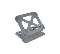 TooQ Support Ordinateur Portable/Tablette 11"-17.3" Aluminium/Silicone Gris, Réglage Hauteur 30-280mm, 260x225x50mm, Référence TQLRS0012-AL-G