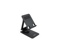 TooQ Support Passif Hermes PH-HERMES-HALLEY pour Mobile/Tablette (jusqu'à 12.9") Rotation 360°, Hauteur Réglable, Pliable, Noir, Charge Max 1kg