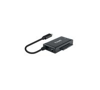 TooQ Adaptateur USB-C vers SATA TQHDA-02C - USB 3.0, disques durs 2,5"/3,5", avec alimentation, Noir