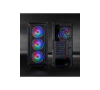 TooQ Technology Boitier Moyen Tour ATX TooQ Ragnärok TQGCC101-B RGB avec panneau vitré (Noir)