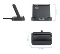 TooQ Lecteur de carte à puce externe TQR-220B – DNIe Vision, USB 2.0 (USB-A) Mac/Windows, Noir