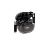 TooQ TQBWH-0054B - Onyx Écouteurs sans Fil avec Micro Bluetooth et étui de Chargement, Casques sans Fil pour iPhone/iOS/Android, Noirs