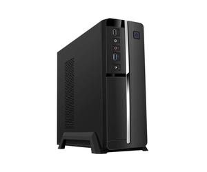TooQ TQC-3005U3 Châssis Bureau Noir 500W, Micro ATX/Mini-ITX, Baies 5.25"/3.5"/2.5", USB 3.2 Gen 1, Bloc d'alimentation SFX Frontal, 103x305x380mm