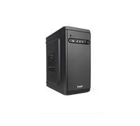 TooQ TQC-4702U3C-B Boîtier PC Mini Tower Noir, micro ATX/Mini-ITX, Acier, 1x120mm avant, 2x3.5", 3x2.5", USB 3.2 Gen 1, Audio In/Out, 196x336x295mm