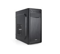 TOOQ TQC-5701-SP - Boîtier PC Semi-Tour ATX/Micro-ATX/Mini-ITX, 1x USB 3.0, 1x USB 2.0, 1x USB-C, Audio HD et Alimentation ATX 500W, Noir
