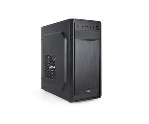 TOOQ TQC-5701-SP - Boîtier PC Semi-Tour ATX/Micro-ATX/Mini-ITX, 1x USB 3.0, 1x USB 2.0, 1x USB-C, Audio HD et Alimentation ATX 500W, Noir