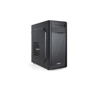 TooQ TQC-5701U3C-B Boîtier PC Midi Tower Noir Acier, compatible ATX/micro ATX/Mini-ITX, 4x 3.5", 2x 2.5", 1x 120mm arrière, USB 3.2 Gen 1