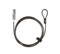 TooQ Câble de sécurité TQCLKC0035-G – fente de type nano, combinaison, 1,5 mètres, gris foncé