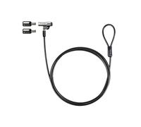 TooQ Câble de sécurité TQCLKC0045-G fente Nano avec clé 1,5 m gris foncé