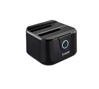 TooQ TQDS-802B - Station d'accueil SATA HDD 2,5"/3,5",USB 3.0/USB 2.0,Clone,Noir