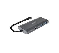 TOOQ TQE-2241G Boîtier Externe pour SSD M.2 NGFF/NVMe + HUB USB 3.2 Gen2 avec 1 x USB-C/PD + 2 x USB-A + USB-C + HDMI, Gris