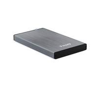 TooQ TQE-2527G Boîtier pour Disque Dur 2,5" (SATA I/II/III jusqu'à 9,5 mm de Haut, USB 3.0), Aluminium, indicateur LED, Couleur Gris, 50 g
