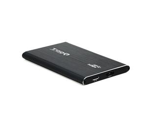 TooQ TQE-2529B Boîtier de disques de stockage Boîtier disque dur/SSD Noir 2.5