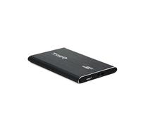 TooQ TQE-2529B Boîtier Externe USB 3.2 Gen 1 pour Disque Dur/SSD 2.5" SATA III, Aluminium Noir, Support UASP, Compatible Windows/macOS/Linux