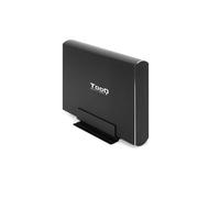 TooQ TQE-3531B Boîtier HDD 3.5" Dual SATA I/II/III, 8To max, USB 3.2 Gen 1 Type-B, Aluminium Noir, Support UASP, Compatible Windows/macOS/Linux