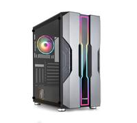 TOOQ TQGCC103-B - Boîtier de Jeu Moyenne Tour « NIGHTCITY » EATX/ATX/Micro-ATX/Mini-ITX, Verre trempé, Panneau Avant avec LED ARGB, Couleur Noire