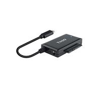 TOOQ TQHDA-02C - Adaptateur USB 3.0 USB-C vers SATA pour disques durs 2,5" et 3,5", avec Alimentation, Noir