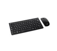 TOOQ TQKMW-3101-B - Clavier Compact et Souris Slim sans Fil, Silencieux, 2,4 GHz, DPI Réglable, USB Plug & Play, Compatible Windows et Mac, Noir