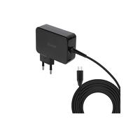 TooQ TQLC-USBCGAN90PD Chargeur Secteur 90W USB-C Power Delivery 3.0, GaN, 110-240V, Câble USB-C intégré 1.8m, Noir, Certifié CE/FCC/RoHS