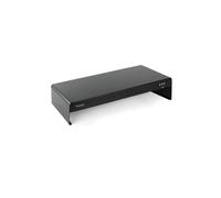 TooQ TQMR0124 Support Bureau Moniteur jusqu'à 20kg, Montage Autonome, Concentrateur USB 2.0 Intégré, Noir, Dimensions 500x202x102mm