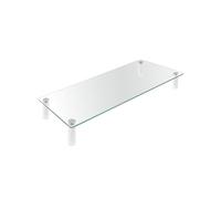 Support rehausseur en verre trempé - TooQ - TQMR061 - 560x210x80 mm - Transparent - Max. 20 kg - Ergonomique