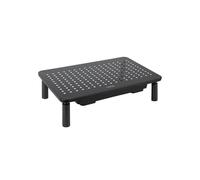 TooQ TQMR087 - Support rehausseur Multifonction avec tiroir pour Moniteur/Ordinateur Portable, Noir, Max. 20 kg