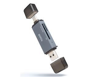 TooQ TQR-3001G lecteur de carte mémoire USB 3.0 Type-A/Type-C Gris