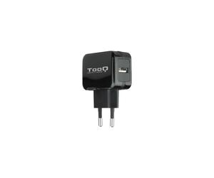 TooQ TQWC-1S01 Chargeur Secteur Universel Noir 12W, Port USB 2.0, 5V/2.4A, Type de prise EU, 100-240V, Certifié CE/RoHS