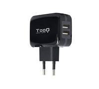 TooQ TQWC-1S02 - Chargeur Mural avec 2xUSB (5V-3.4A, 17W), AI Power Tech, Noir