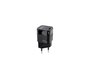 TooQ TQWC-PD20 Chargeur Secteur Universel 20W, USB Type-C, Charge Rapide, 100-240V, Noir, avec Adaptateur EU, Certifications DBT/RoHS/EMC/ERP6