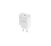 TooQ TQWC-PDUSBC20W Chargeur Secteur Universel 1x USB-C 20W, Entrée 110-240V, Sortie 5V/3A 9V/2.22A 12V/1.67A, Blanc, Certifié CE/RoHS