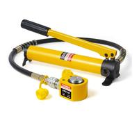 TOORGO Cylindre hydraulique 10T à course de 1,1 cm Mini Porta Power Ram Vérins de levage hydrauliques avec pompe à main hydraulique CP-180 pour machines et construction navale