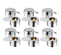 TOOSOAR 12 Pièces Récipient pour Pâte à Brûler, Récipient pour Pate Combustible Fondue, Accessoires pour Buffet -Cuiseur à Alcool en INOX pour Hotpot, Drypot, Poisson Grillé