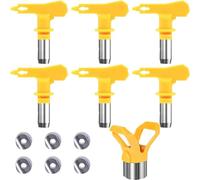 TOOSOAR 6 pièces Buse Airless,Buse Pistolet Airless pour Pistolet à Peinture Haute Pression (Tapez 515,517,519,521,523,525)