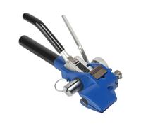 TOOSOAR Cercleuse Manuelle, Outil de Serrage et de Coupe pour Colliers de Serrage Jusqu'à 25 mm et 0.9 mm d'épaisseur,Bleu